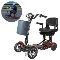 Scooter de mobilité pliable à 4 roues dispositif de conduite pliant pour seniors adultes 30 miles