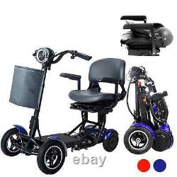 Scooter de mobilité pliable à 4 roues, dispositif de conduite pliant pour seniors/adultes 30 miles