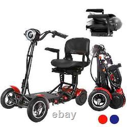 Scooter de mobilité pliable à 4 roues dispositif de conduite pliant pour seniors adultes 30 miles