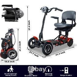 Scooter de mobilité pliable à 4 roues, dispositif de conduite pliant pour seniors et adultes