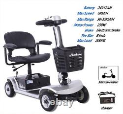 Scooter de mobilité pliable à 4 roues, fauteuil roulant électrique pour handicapé