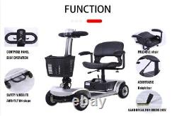 Scooter de mobilité pliable à 4 roues, fauteuil roulant électrique pour handicapé
