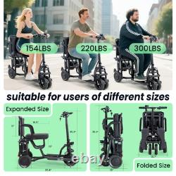 Scooter de mobilité pliable à quatre roues, puissance 8AH 300W, régulateur de vitesse