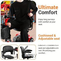 Scooter de mobilité pliant à 3 roues fauteuil roulant électrique pour seniors voyage 15,5 miles