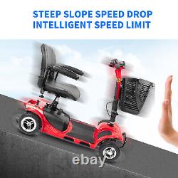 Scooter de mobilité pliant à 4 roues, fauteuil roulant électrique, dispositif de voyage pour adulte.