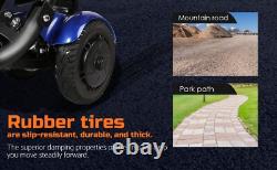 Scooter de mobilité pliant à 4 roues pour seniors et adultes (Bleu)