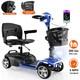 Scooter De Mobilité Pliant à 4 Roues Pour Seniors Fauteuil Roulant électrique Avec Phare Led