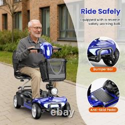 Scooter de mobilité pliant à 4 roues pour seniors fauteuil roulant électrique avec phare LED