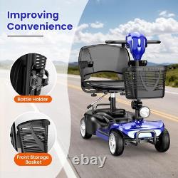 Scooter de mobilité pliant à 4 roues pour seniors fauteuil roulant électrique avec phare LED