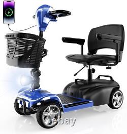 Scooter de mobilité pliant à 4 roues pour seniors fauteuil roulant électrique avec phare LED