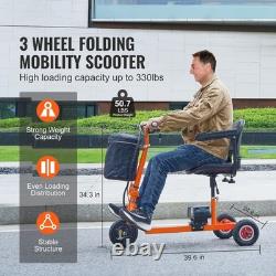 Scooter de mobilité portable Uimoso à 3 roues pour seniors, autonomie de 12 miles, capacité maximale de 330 lbs