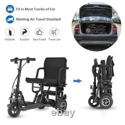 Scooter électrique de mobilité à 3 roues, Chaise roulante pliable alimentée pour adultes.