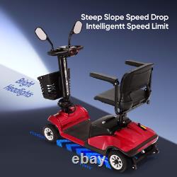 Scooter électrique pliable à 4 roues pour mobilité, fauteuil roulant électrique pour voyager Scooter électrique pliable à 4 roues pour mobilité, fauteuil roulant électrique pour voyager