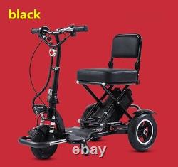 Scooter électrique pliable pour personnes âgées, fauteuil roulant senior à trois roues de 350W.