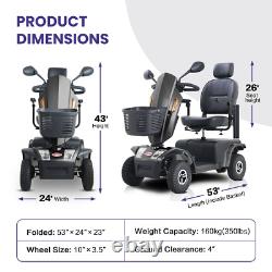 Scooter électrique pliant à 4 roues pour la mobilité des seniors - fauteuil roulant de voyage US