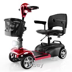 Scooter électrique portable pour adulte, fauteuil roulant électrique longue portée, e-scooter à 4 roues
