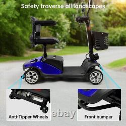 Scooter électrique pour personnes âgées à mobilité réduite à 4 roues, alimenté par batterie 24V