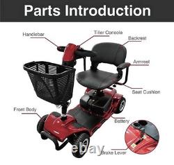 Scooter motorisé 4 roues Equate Mobility, Rouge