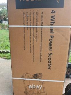 Scooter motorisé à 4 roues Equate Mobility, fauteuil roulant rouge pour vie assistée