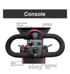 Scooter motorisé à 4 roues Equate Mobility, fauteuil roulant rouge pour vie assistée