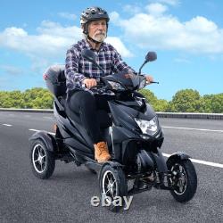Scooters de Mobilité VEVOR Robustes à 4 Roues 40 Miles 3 Vitesses 500W Capacité 450lbs