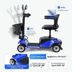 Scooters de mobilité à 4 roues fauteuil roulant électrique appareil compact avec miroir