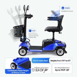 Scooters de mobilité à 4 roues fauteuil roulant électrique appareil compact miroir