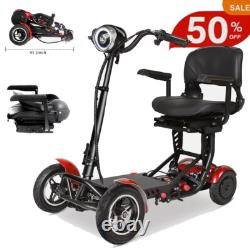 Scooters de mobilité à 4 roues, fauteuil roulant électrique pliant pour seniors