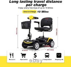 Scooters de mobilité électrique pour personnes âgées et fauteuils roulants électriques robustes compacts dans le métro.