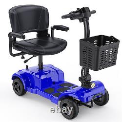 Scooters de mobilité pliants, fauteuils roulants électriques, longue portée, voyage, bleu