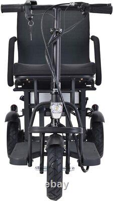 Tricycle Électrique Pliable Mobilité 36v 300w Double Moteur Lithium Noir, 39x20x33 Pouces