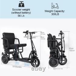Trottinette Électrique à 3 Roues pour Adultes Seniors 300W Double Moteur, CCS, 3 vitesses