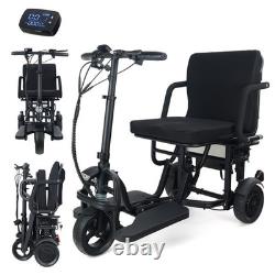 Trottinette électrique adulte pliable à trois roues, scooter de mobilité avec réglage de vitesse à 3 niveaux