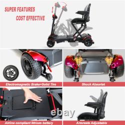 Trottinette électrique pliable à distance légère 10 miles 24V rouge