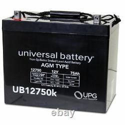 Upg Ub12750 12v 75ah Group 24 Battery Scooter Wheelchair Golf Cart Electric DC