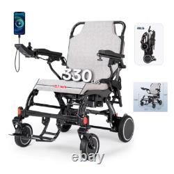 VERPAL Fauteuil Roulant Électrique en Fibre de Carbone Ultra Léger 21'' Élargi FDA Avion