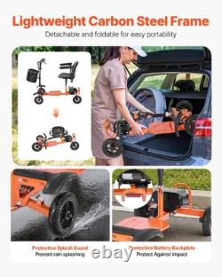 VEVOR Scooter de Mobilité Électrique Pliant à 4 Roues Capacité de 120 kg VEVOR Scooter de Mobilité Électrique Pliant à 4 Roues Capacité de 120 kg