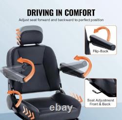 VEVOR Scooter de Mobilité à 4 Roues Robuste. Capacité de 500 lbs, Autonomie de 31 Miles