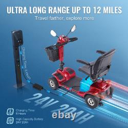 Vélo de mobilité lourd VEVOR à 4 roues pour seniors, autonomie de 12 miles, capacité de 265 lbs