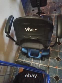 Vive fauteuil roulant compact à moteur électrique à 4 roues, robuste, bleu
