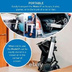 WHILL Modèle F Smart EV - Fauteuil roulant électrique pliant de voyage avec application Blanc