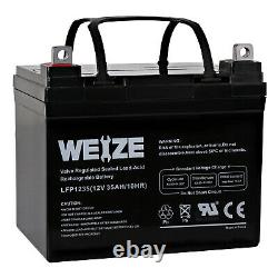 Weize 12v 35ah U1 Batteries Electric Wheelchair Scooter Paire 2