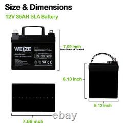 Weize 12v 35ah U1 Batteries Electric Wheelchair Scooter Paire 2