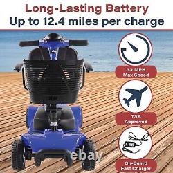 Zip'r Roo Scooter de mobilité portable pliable à batterie longue portée à 4 roues